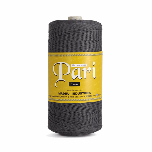1mm Single Strand | Dark Grey | 750 Metres | 1kg Spool | Cotton |No 02