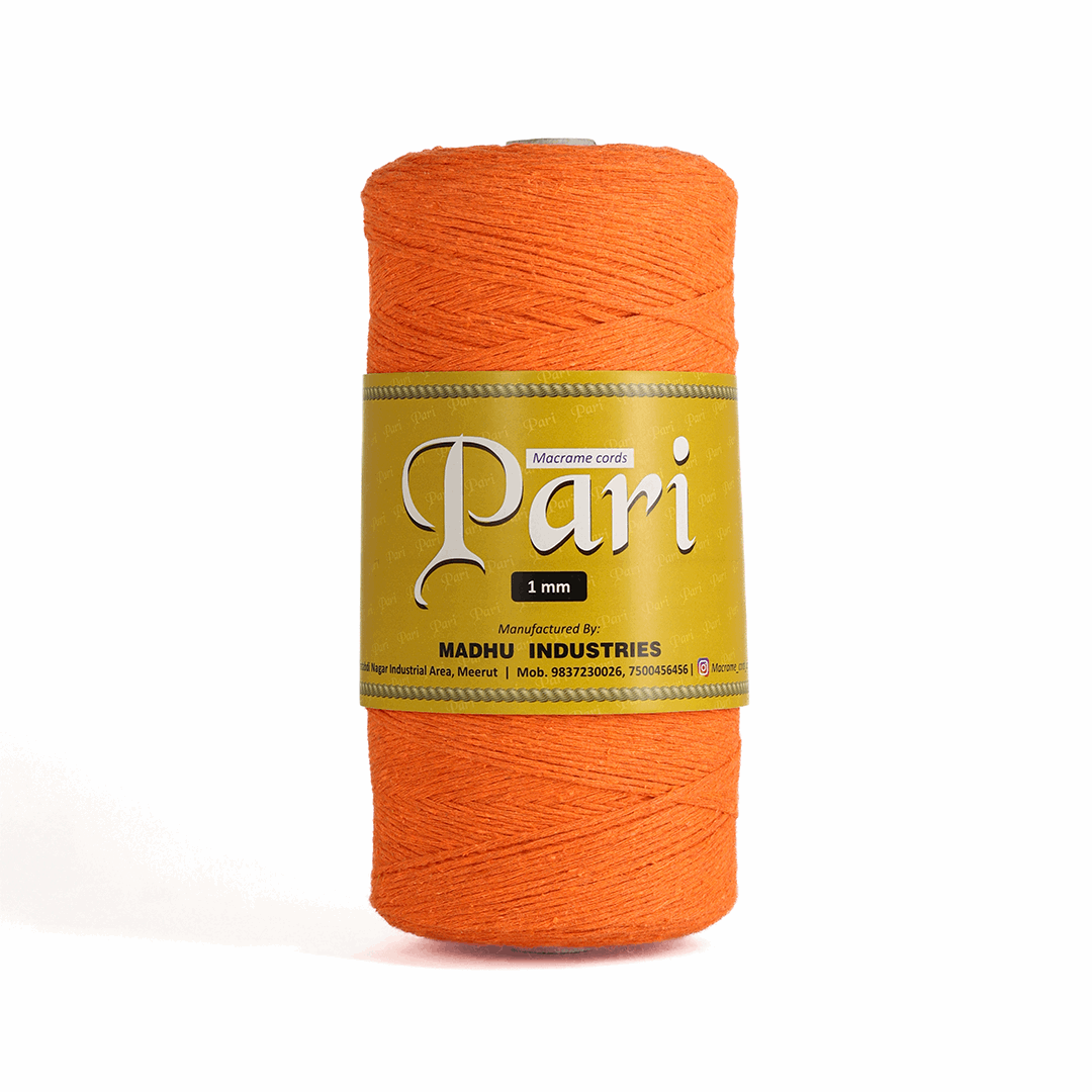 1mm Single Strand | Orange | 750 Metres | 1kg Spool | Cotton | No 19