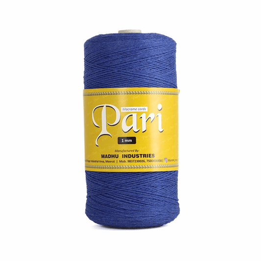 1mm Single Strand | Sapphire Blue | 750 Metres | 1kg Spool | Cotton | No 20