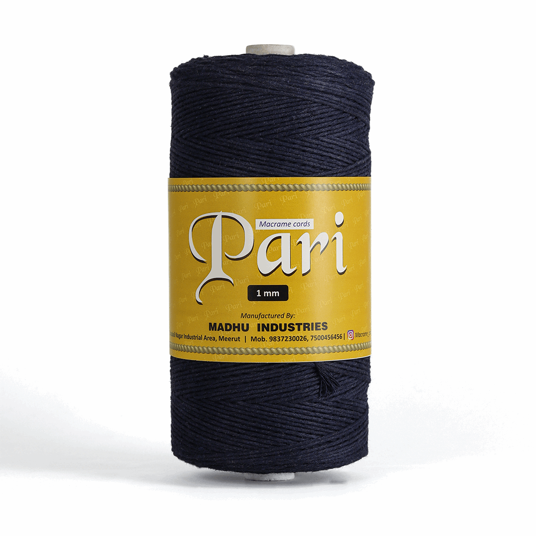 1mm Single Strand | Dark Blue | 750 Metres | 1kg Spool | Cotton |No 27