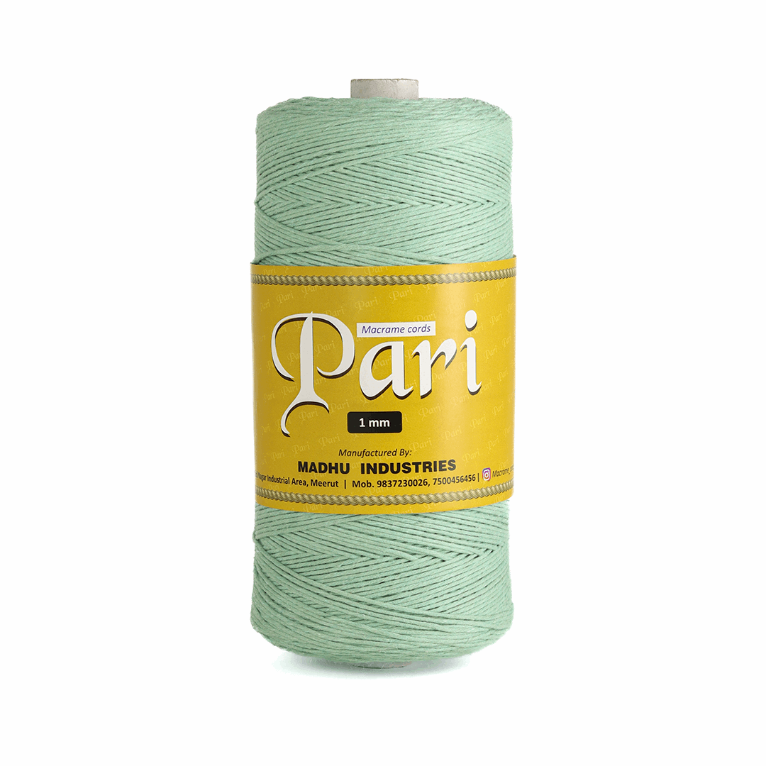 1mm Single Strand | Mint Green | 750 Metres | 1kg Spool | Cotton |No 35