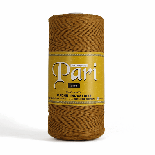 1mm Single Strand | Golden Mustard | 750 Metres | 1kg Spool | Cotton |No 37