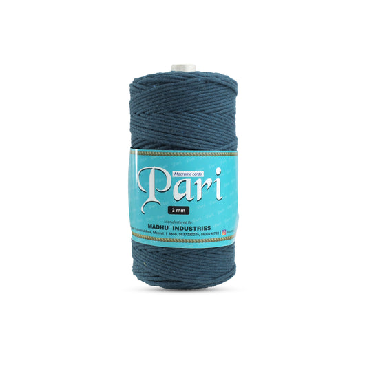3mm Braided | Teal Blue | 200-250 Meters | 1Kg Spool | Cotton | No 39