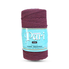 3mm Twisted (3Ply) | Wine | 200 - 250 Metres | 1kg Spool | Cotton | No 29
