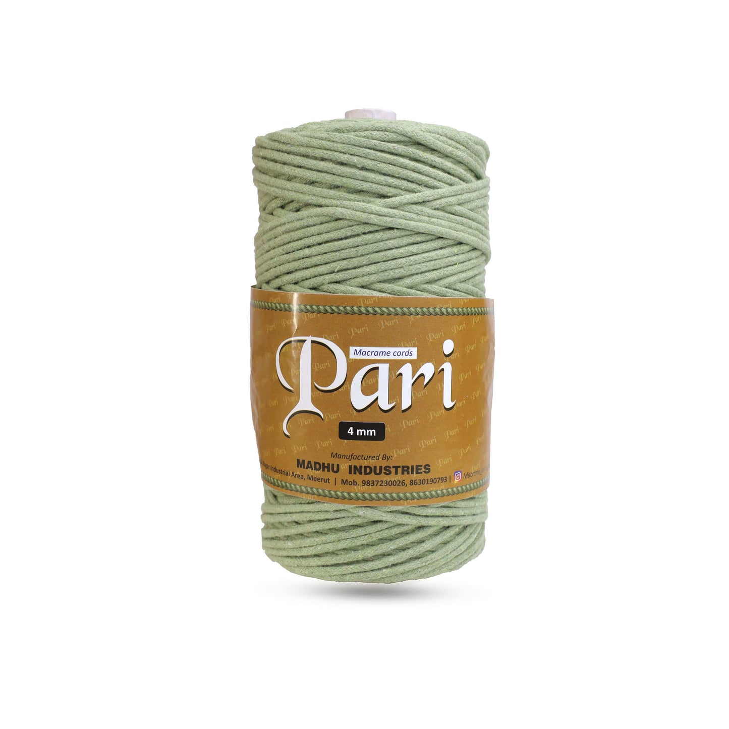 4mm Braided | Olive Green | 140 Meters | 1Kg Spool | Cotton | No 14