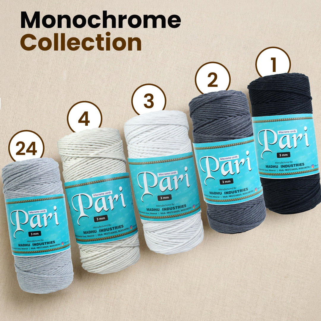 4mm Single Strand | Black | 150 Metres | 1kg Spool | Cotton |No 01