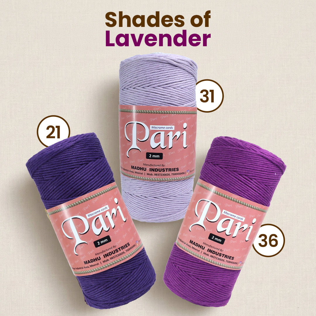 2mm Single Strand | Lavender | 350 - 400 Metres | 1kg Spool | Cotton | No 31