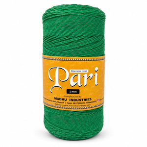 1mm Single Strand | Green | 750 Metres | 1kg Spool | Cotton |No 11