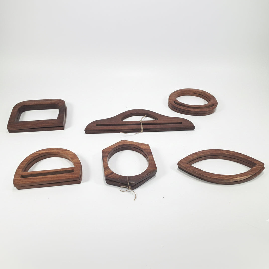 Wooden Bag Handles for Macrame Bags (Pair)