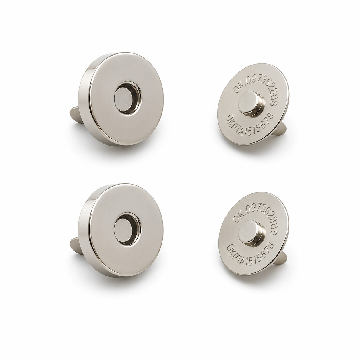 Round Magnetic Button Clasp Snaps (Pack of 4)