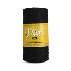 1mm Single Strand | Black | 750 Metres | 1kg Spool | Cotton | No 01