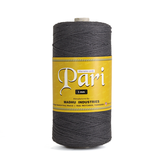 1mm Single Strand | Dark Grey | 750 Metres | 1kg Spool | Cotton |No 02