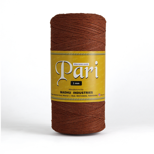 1mm Single Strand | Chocolate | 750 Metres | 1kg Spool | Cotton |No 06