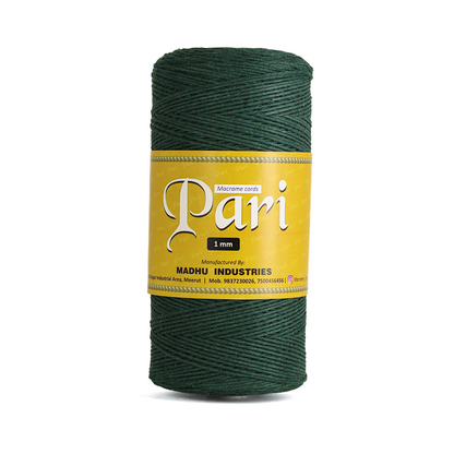 1mm Single Strand | Forest Green | 750 Metres | 1kg Spool | Cotton |No 10