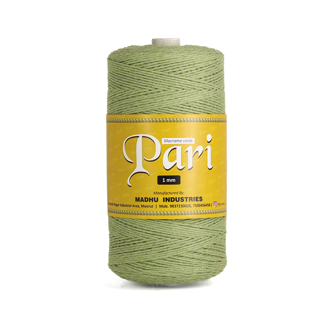 1mm Single Strand | Olive Green | 750 Metres | 1kg Spool | Cotton |No 14