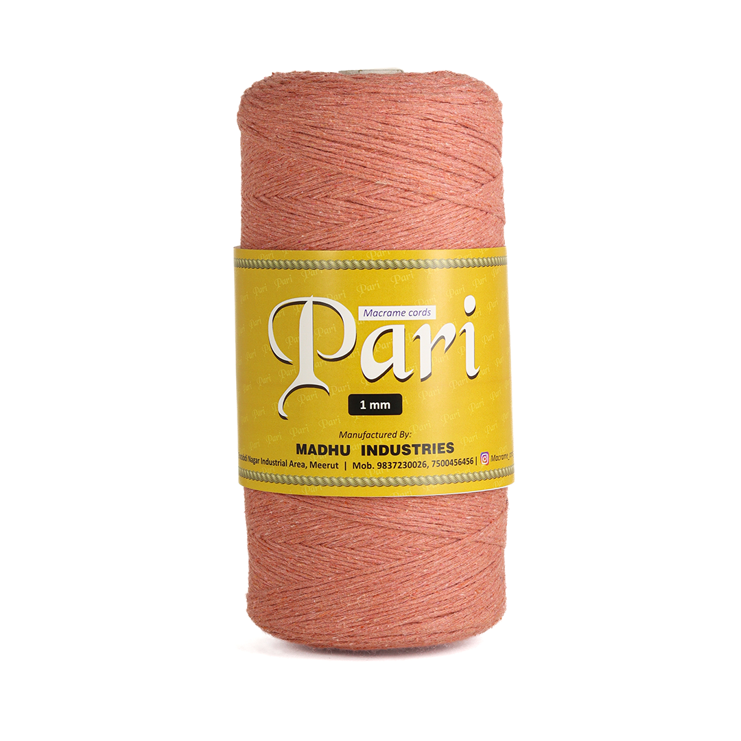 1mm Single Strand | Peach | 750 Metres | 1kg Spool | Cotton | No 17