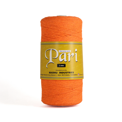 1mm Single Strand | Orange | 750 Metres | 1kg Spool | Cotton | No 19