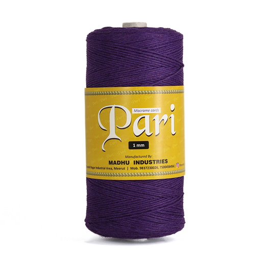 1mm Single Strand | Violet | 750 Metres | 1kg Spool | Cotton | No 21