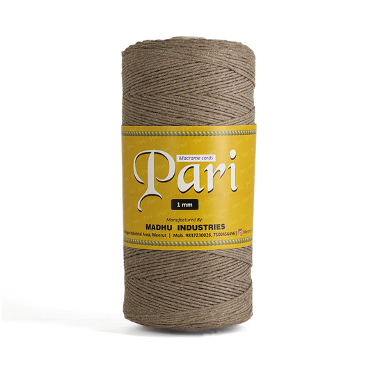 1mm Single Strand | Mud Colour | 750 Metres | 1kg Spool | Cotton |No 23