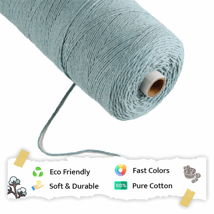 1mm Single Strand | Mint Blue | 750 Metres | 1kg Spool | Cotton |No 25
