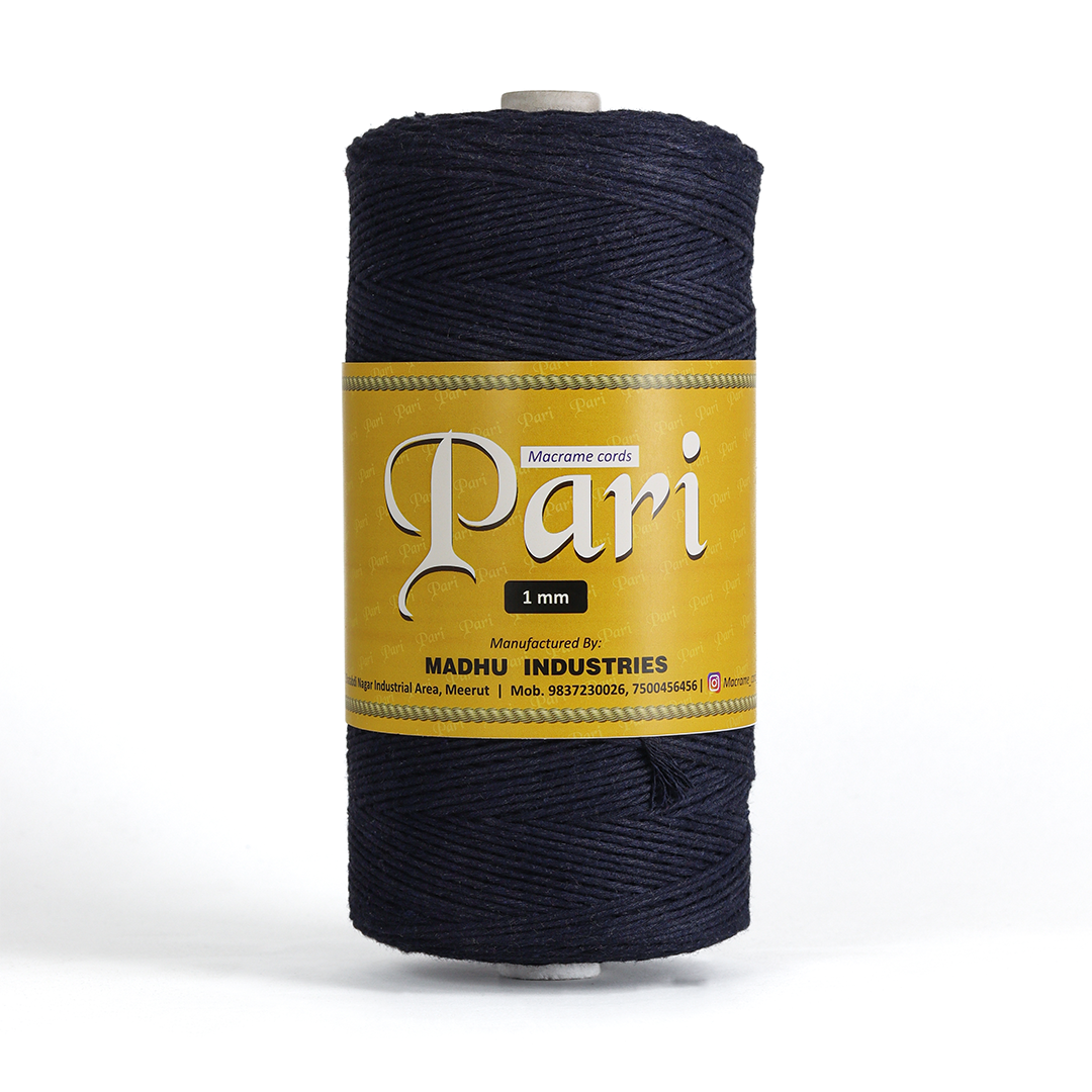 1mm Single Strand | Dark Blue | 750 Metres | 1kg Spool | Cotton |No 27