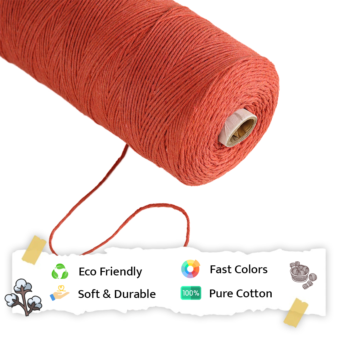 1mm Single Strand | Rust | 750 Metres | 1kg Spool | Cotton | No 28