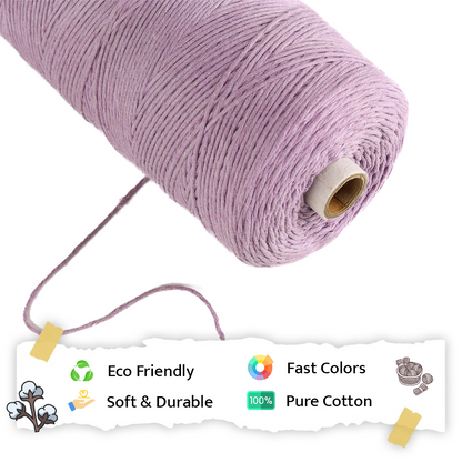 1mm Single Strand | Lavender | 750 Metres | 1kg Spool | Cotton |No 31