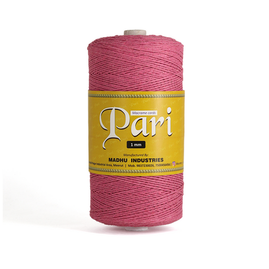 1mm Single Strand | Bright Pink | 750 Metres | 1kg Spool | Cotton |No 33