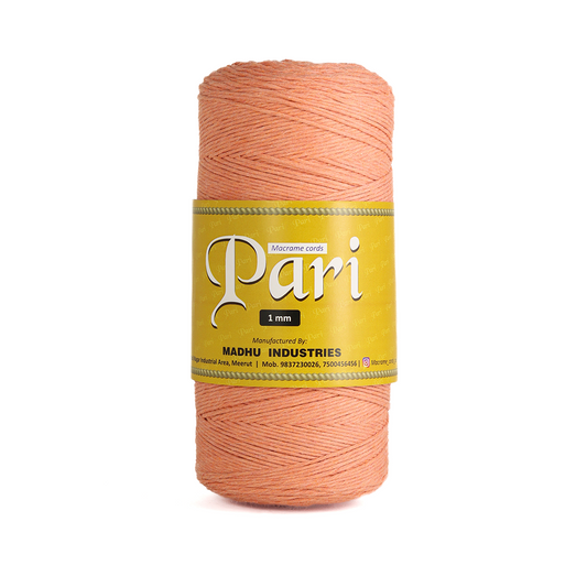 1mm Single Strand | Pastel Orange | 750 Metres | 1kg Spool | Cotton | No 34