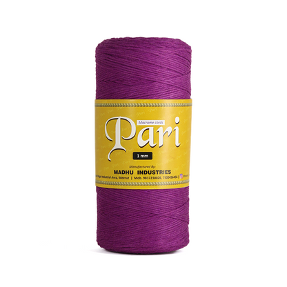 1mm Single Strand | Reddish Purple | 750 Metres | 1kg Spool | Cotton | No 36