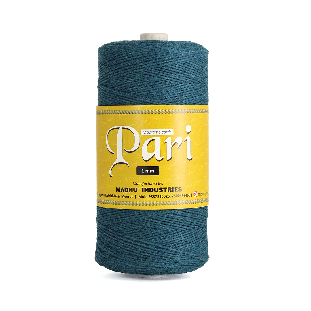 1mm Single Strand | Teal Blue | 750 Metres | 1kg Spool | Cotton | No 39