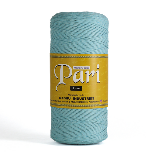 1mm Single Strand | Aqua Blue | 750 Metres | 1kg Spool | Cotton | No 40