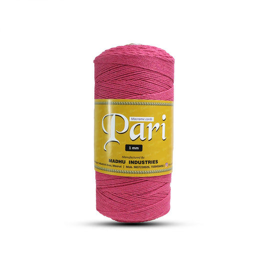 1mm Twisted (3Ply) | Hot Pink | 750 Metres | 1kg Spool | Cotton | No 16