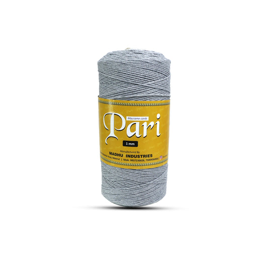 1mm Twisted (3Ply) | Steel Grey | 750 Metres | 1kg Spool | Cotton | No 24