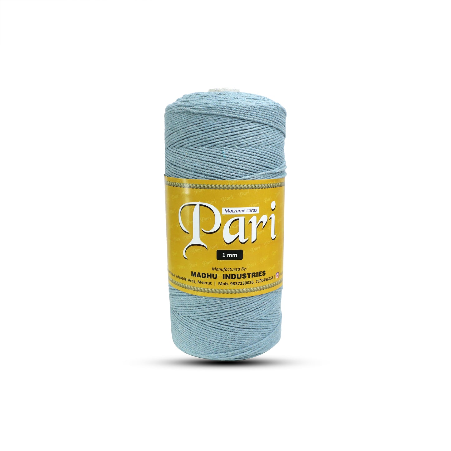 1mm Twisted (3Ply) | Mint Blue | 750 Metres | 1kg Spool | Cotton | No 25