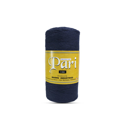 1mm Twisted (3Ply) | Dark Blue | 750 Metres | 1kg Spool | Cotton | No 27