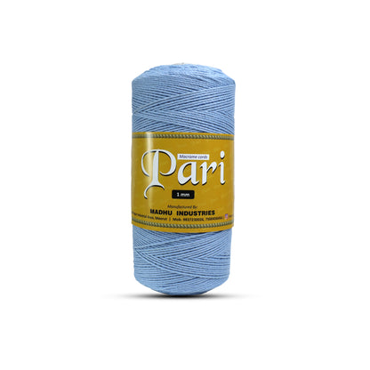 1mm Twisted (3Ply) | Ice Blue | 750 Metres | 1kg Spool | Cotton | No 32