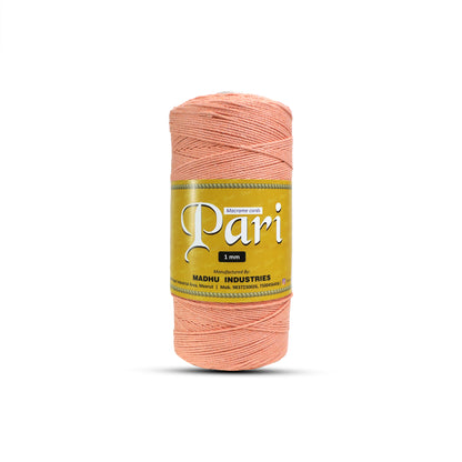 1mm Twisted (3Ply) | Pastel Orange | 750 Metres | 1kg Spool | Cotton | No 34