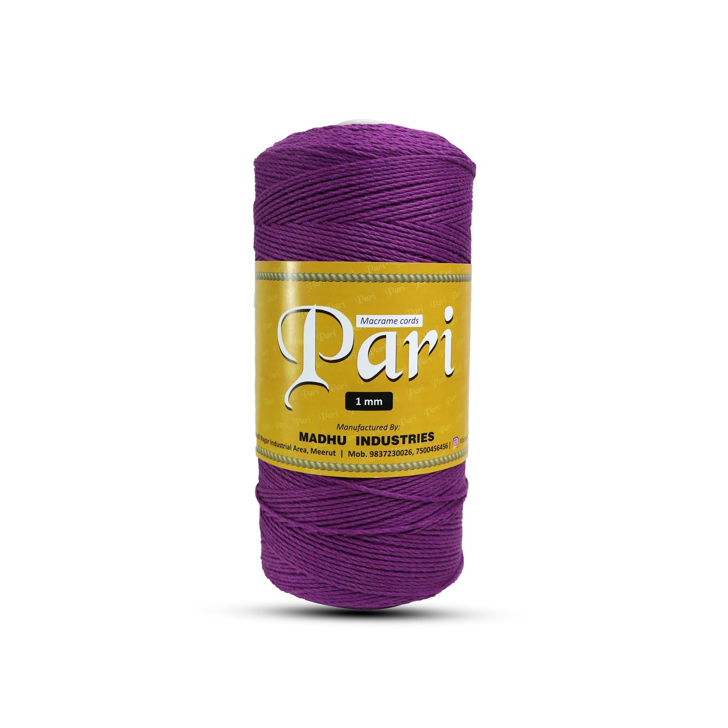 1mm Twisted (3Ply) | Reddish Purple | 750 Metres | 1kg Spool | Cotton | No 36