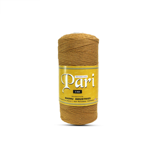 1mm Twisted (3Ply) | Golden Mustard | 750 Metres | 1kg Spool | Cotton | No 37