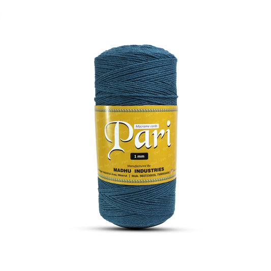 1mm Twisted (3Ply) | Teal Blue | 750 Metres | 1kg Spool | Cotton | No 39