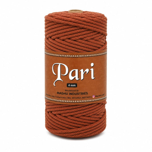 4mm knitted |Chocolate| 150 meters |1Kg spool| Cotton