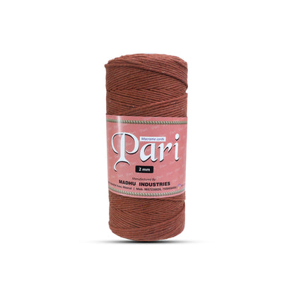 2mm Single Strand | Chocolate | 350 - 400 Metres | 1kg Spool | Cotton | No 06