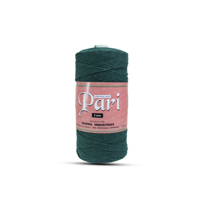 2mm Single Strand | Forest Green | 350 - 400 Metres | 1kg Spool | Cotton | No 10