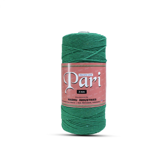 2mm Single Strand | Green | 350 - 400 Metres | 1kg Spool | Cotton | No 11