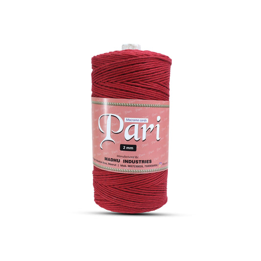 2mm Single Strand | Red | 350 - 400 Metres | 1kg Spool | Cotton | No 15