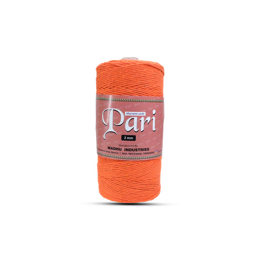 2mm Single Strand | Orange | 350 - 400 Metres | 1kg Spool | Cotton | No 19