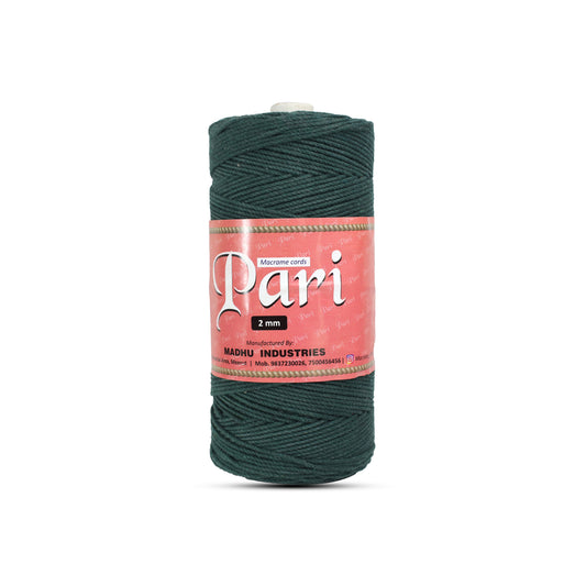 2mm Twisted (3Ply) | Forest Green | 350 - 400 Metres | 1kg Spool | Cotton | No 10