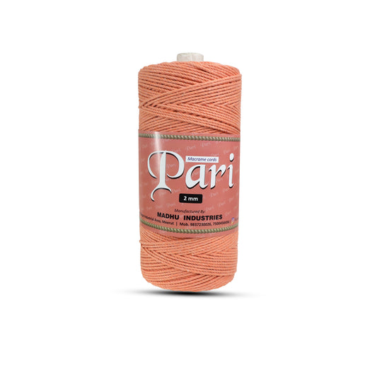 2mm Twisted (3Ply) | Pastel Orange | 350 - 400 Metres | 1kg Spool | Cotton | No 34