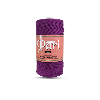 2mm Twisted (3Ply) | Reddish Purple | 350 - 400 Metres | 1kg Spool | Cotton | No 36